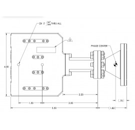 4 Port Ka Band Tx Rx Offset Feed Assembly
